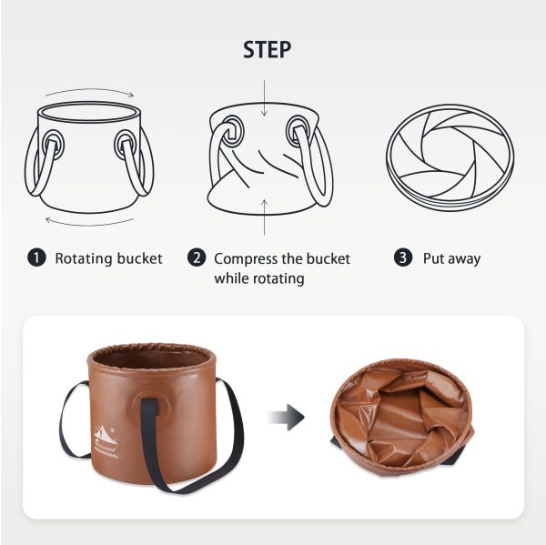 FLEX BUCKET - Foldable Waterproof Round Camping Bucket - Image 5