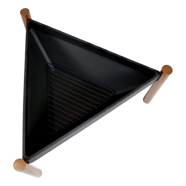 Steel Outdoor Triangle Fire Pit and Side Table - 31 - Image 8