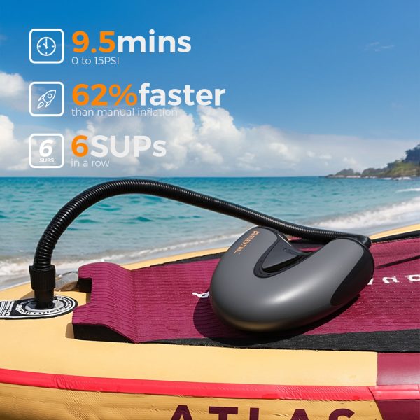 EVO SUP PUMP PRO -45PSI & 8000mAh Built-in Battery SUP & Tire Pump - Image 2