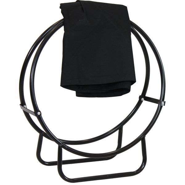 Firewood Log Hoop Rack with Cover - Image 11