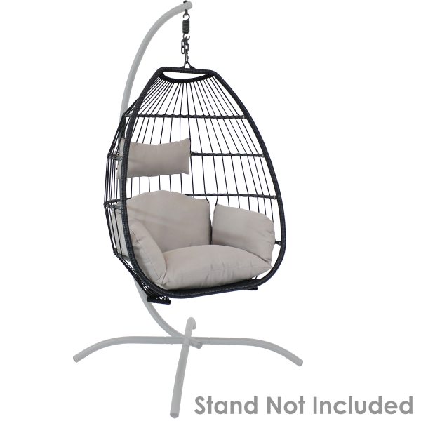 Oliver Hanging Egg Chair with Seat Cushions - 48 - Image 9