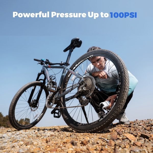 TINY BIKE PUMP - Ultra-Mini 100PSI Rechargeable Bicycle Pump - Image 8