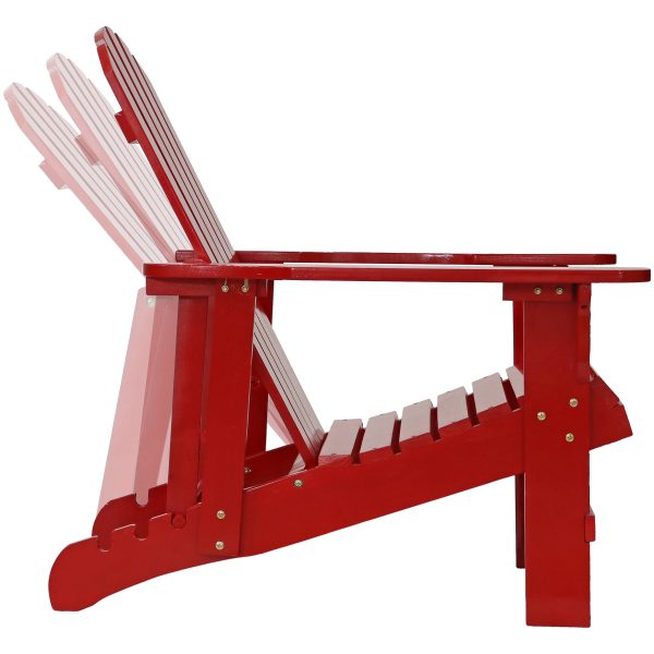 Wooden Outdoor Adirondack Chair with Adjustable Backrest - Image 17