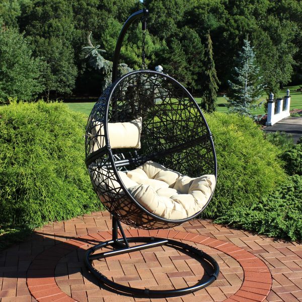 Jackson Outdoor Hanging Egg Chair Chair with Stand - Image 4