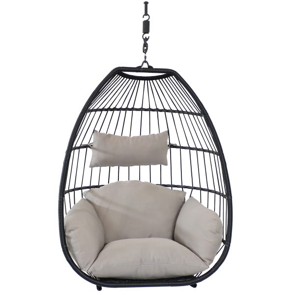 Oliver Hanging Egg Chair with Seat Cushions - 48 - Image 12