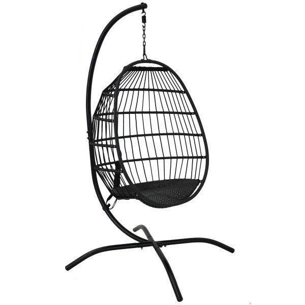 Dalia Outdoor Hanging Egg Chair with Stand and Cushion - 81 - Image 5