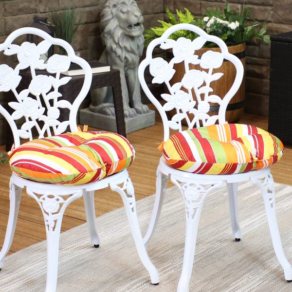 Polyester Round Bistro Chair Cushions - Set of 2 - Image 9
