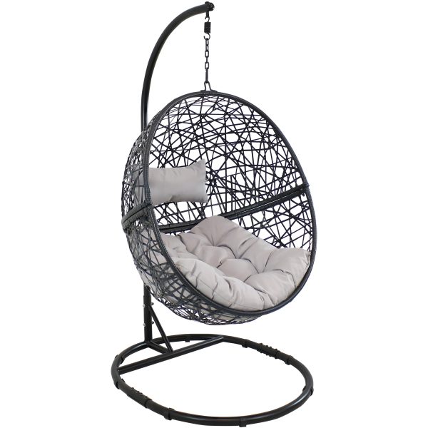 Jackson Outdoor Hanging Egg Chair Chair with Stand - Image 9