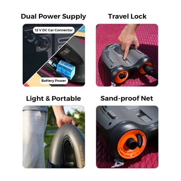 EVO SUP PUMP PRO -45PSI & 8000mAh Built-in Battery SUP & Tire Pump - Image 8