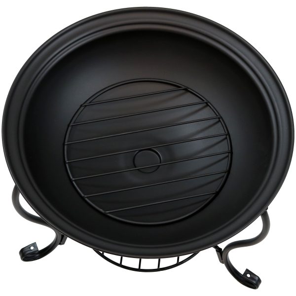 Elegant Steel Fire Pit with Spark Screen - 18 - Image 9