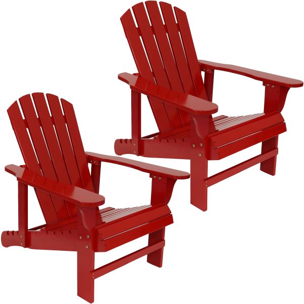 Wooden Outdoor Adirondack Chair with Adjustable Backrest - Image 18