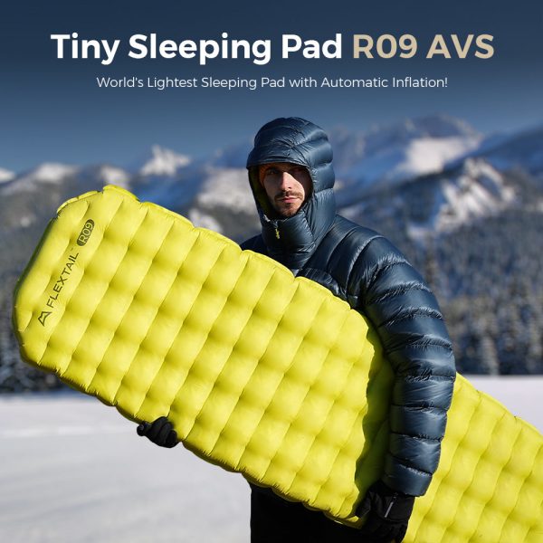 Tiny Sleeping Pad R09 AVS-World's Lightest 9.4 R-value Sleeping Pad with Automatic Inflation - Image 2