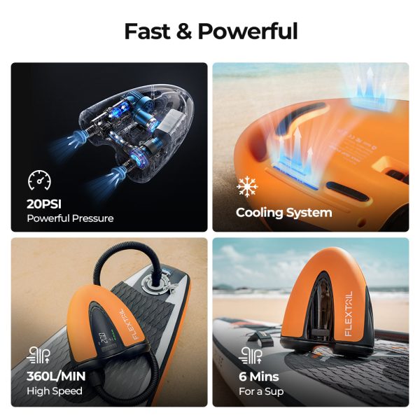 EVO SUP PUMP - 20PSI Cordless Rechargeable Air Pump for SUP & KITE - Image 4