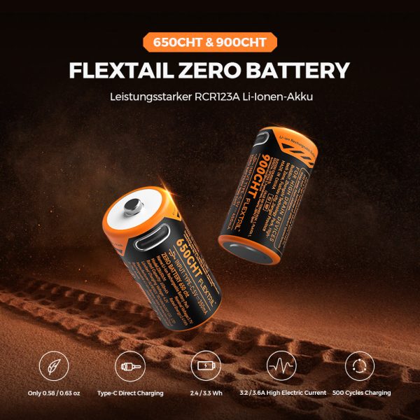 ZERO BATTERY  - High Performance RCR123A Li-ion Battery - Image 2