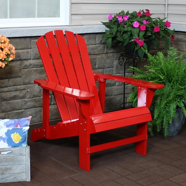 Wooden Outdoor Adirondack Chair with Adjustable Backrest - Image 15