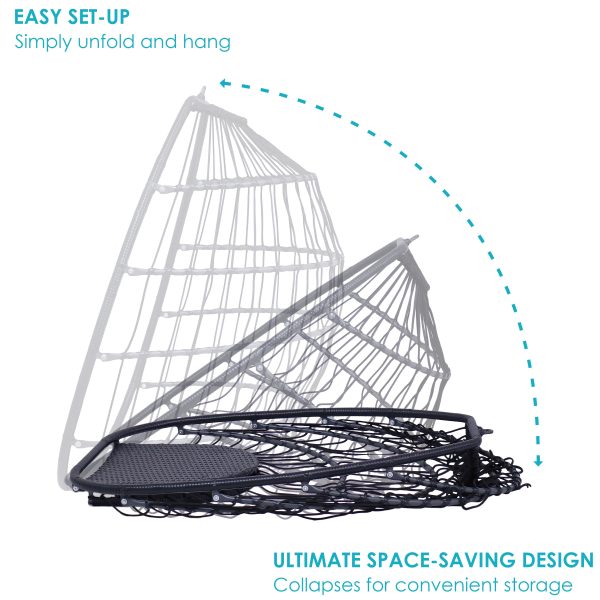 Oliver Hanging Egg Chair with Seat Cushions - 48 - Image 3