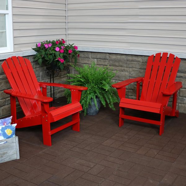 Wooden Outdoor Adirondack Chair with Adjustable Backrest - Image 19
