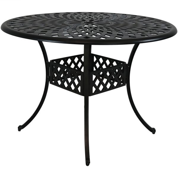 Crossweave Cast Aluminum Round Patio Table - 41 Diameter