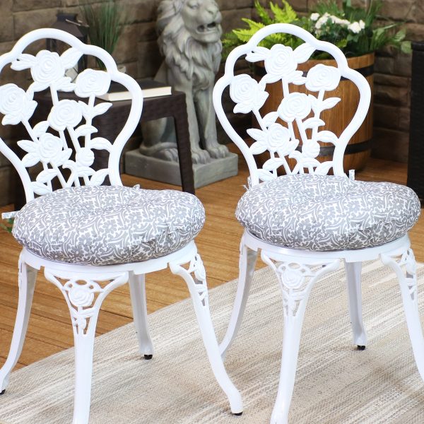 Polyester Round Bistro Chair Cushions - Set of 2 - Image 4