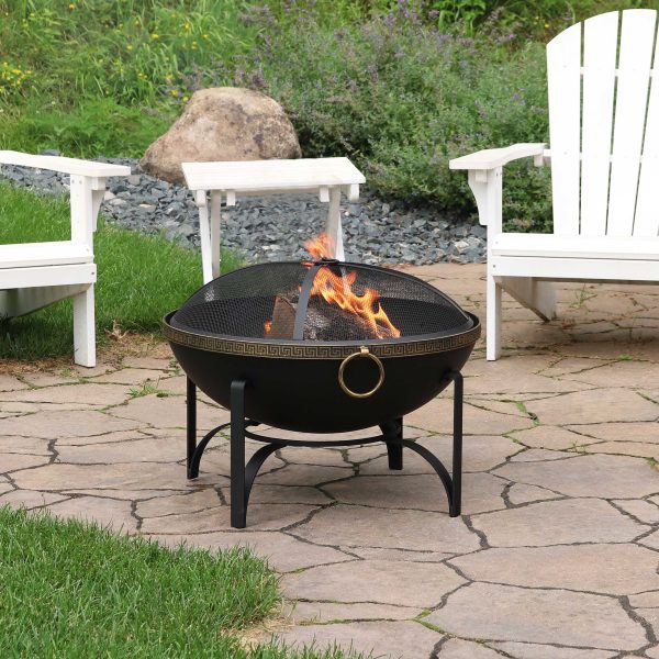 Wood-Burning Outdoor Fire Pit with Spark Screen - 26 - Image 2