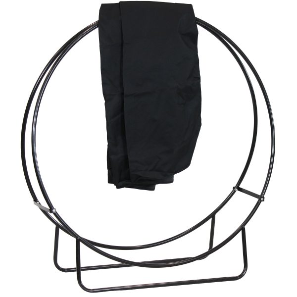 Firewood Log Hoop Rack with Cover - Image 25