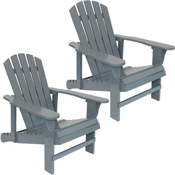 Wooden Outdoor Adirondack Chair with Adjustable Backrest - Image 7
