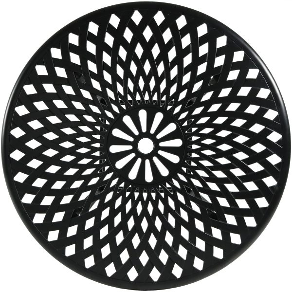 Crossweave Cast Aluminum Round Patio Table - 41 Diameter - Image 6