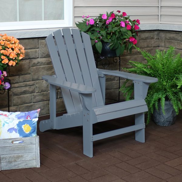 Wooden Outdoor Adirondack Chair with Adjustable Backrest - Image 4