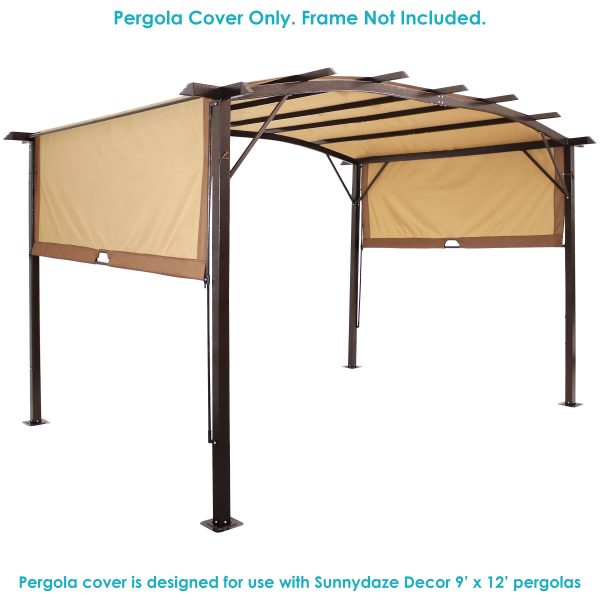 9'x12' Replacement Retractable Pergola Canopy Shade Only - Image 10