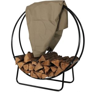 Firewood Log Hoop Rack with Cover