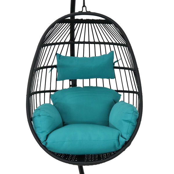 Dalia Outdoor Hanging Egg Chair with Stand and Cushion - 81 - Image 9