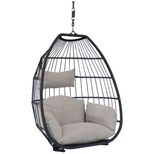 Oliver Hanging Egg Chair with Seat Cushions - 48