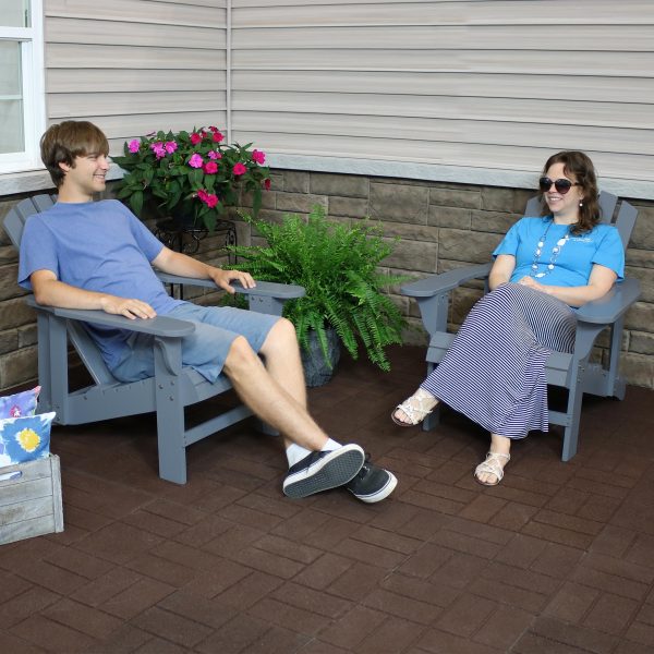Wooden Outdoor Adirondack Chair with Adjustable Backrest - Image 9