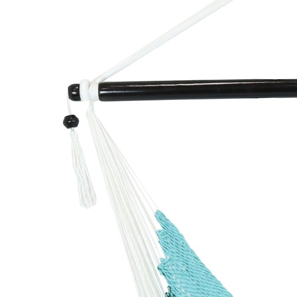 Polyester Caribbean Hanging Hammock Chair - Lagoon Stripes - Image 7
