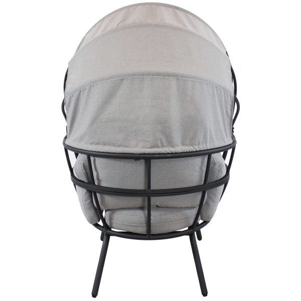 Modern Luxury Patio Egg Chair with Canopy - Image 9