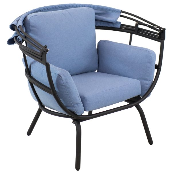 Modern Luxury Patio Egg Chair with Canopy - Image 16