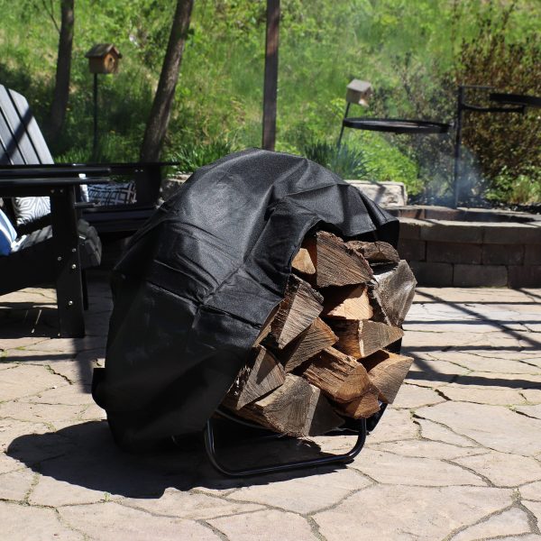 Firewood Log Hoop Rack with Cover - Image 18