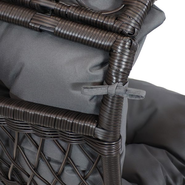 Shaded Comfort Wicker Outdoor Egg Chair with Legs - 56.5 H - Image 7