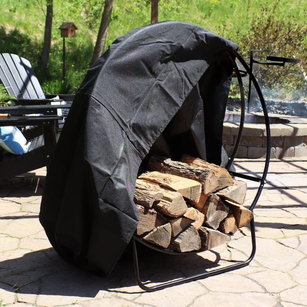 Firewood Log Hoop Rack with Cover - Image 23
