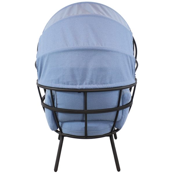 Modern Luxury Patio Egg Chair with Canopy - Image 17