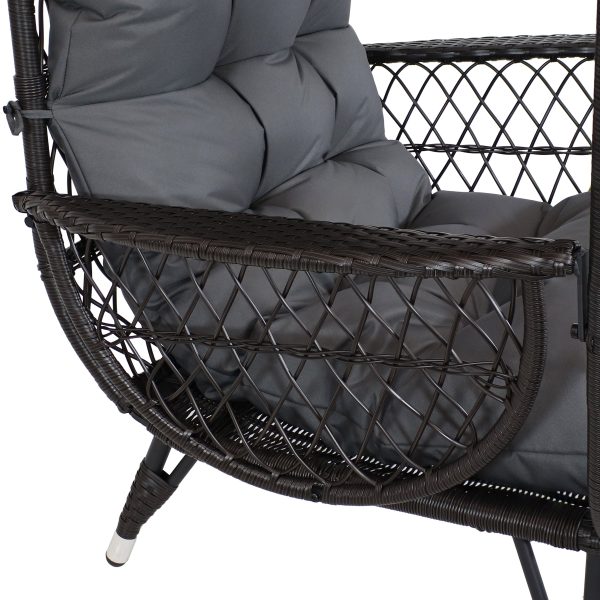 Shaded Comfort Wicker Outdoor Egg Chair with Legs - 56.5 H - Image 6