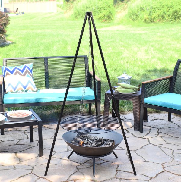 Tripod Grilling Set with Cooking Grate - 22 Diameter - Image 4