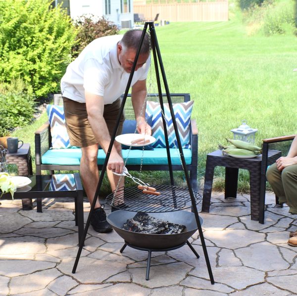 Tripod Grilling Set with Cooking Grate - 22 Diameter - Image 5