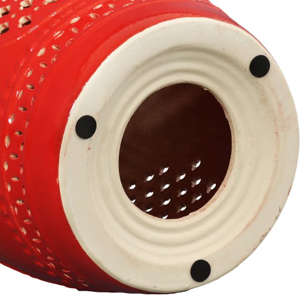 Marrakesh Lattice Ceramic Garden Stool Side Table - 17.75 - Image 9