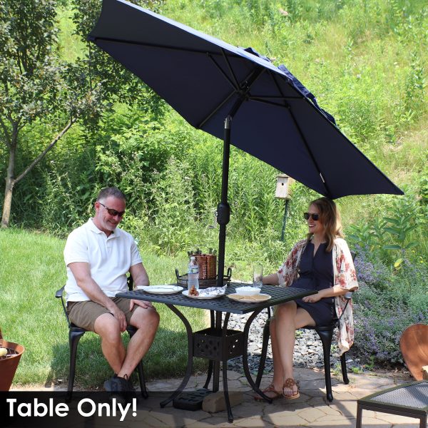 Black Cast Aluminum Square Dining Table - 35 - Image 4