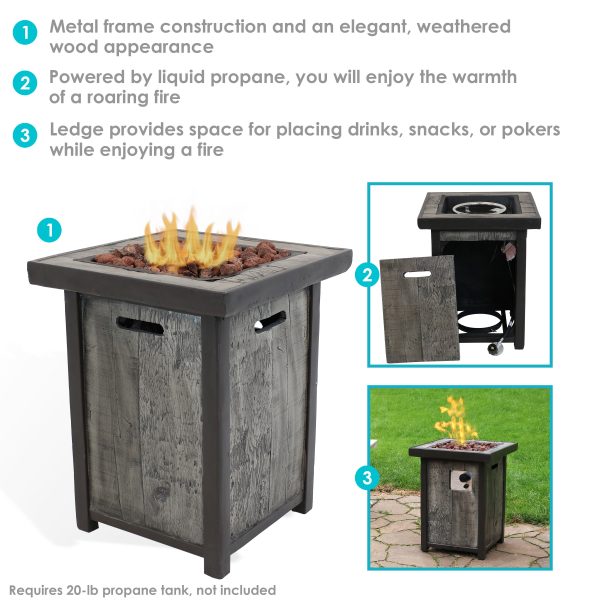 Outdoor Propane Gas Fire Pit Table with Cover - 20 - Image 4