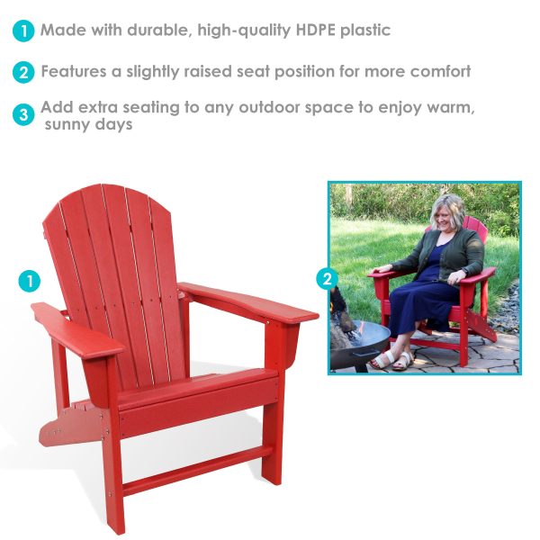 Upright. All-Weather Adirondack Chair - 300-Pound Capacity - 38.25 H - Image 15