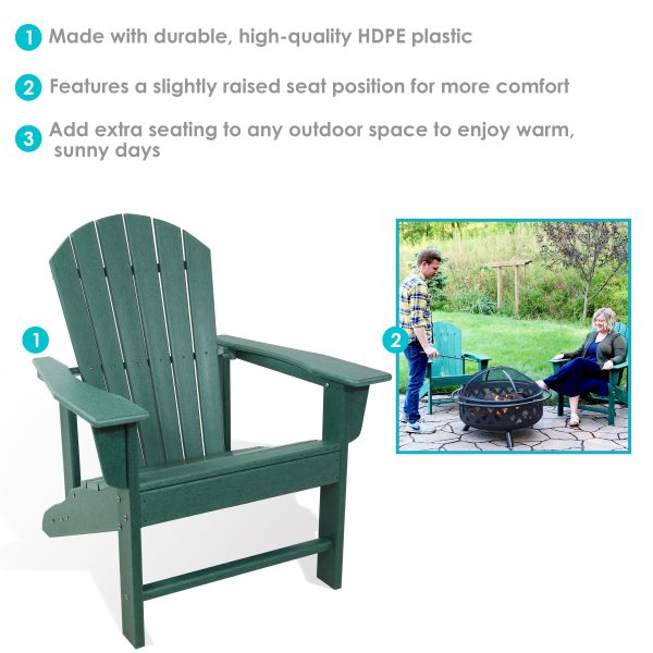 Upright. All-Weather Adirondack Chair - 300-Pound Capacity - 38.25 H - Image 9