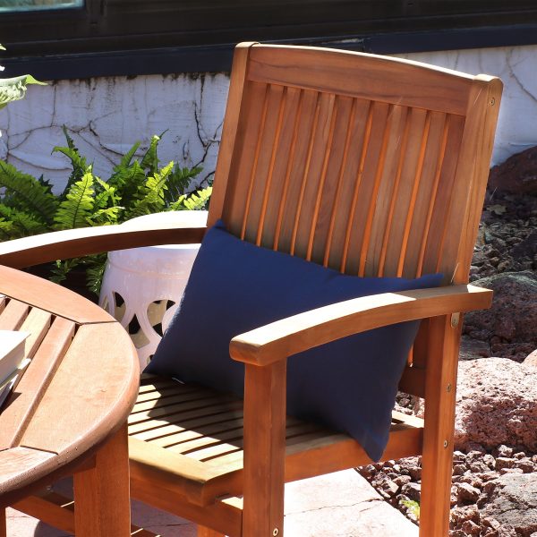 Teak Wood Stackable Outdoor Patio Dining Chair - Image 6