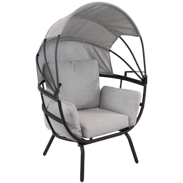 Modern Luxury Patio Egg Chair with Canopy